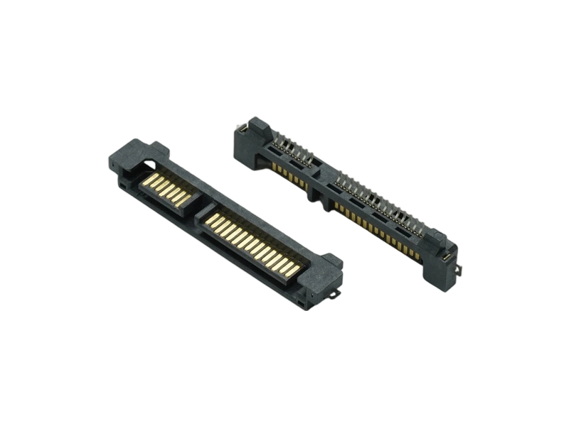 SATA 7+15P 三面包SMT沉板公座 E款